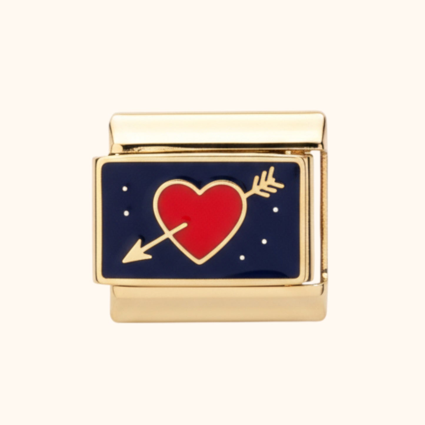 Cupid’s Arrow Heart Charm (Gold)