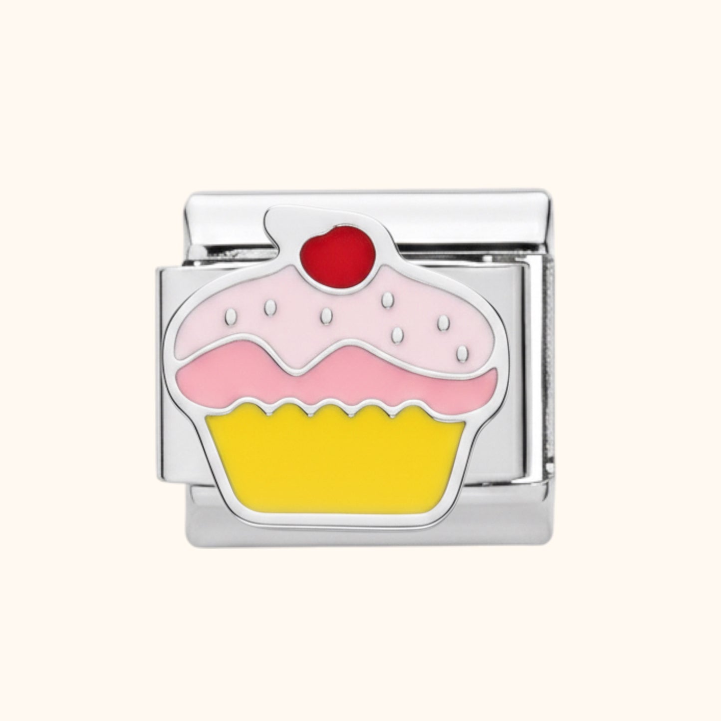 Cupcake Charm - Silver