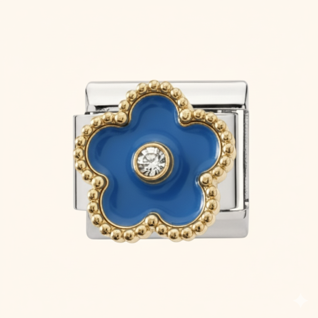 Azure Clover Charm - Silver