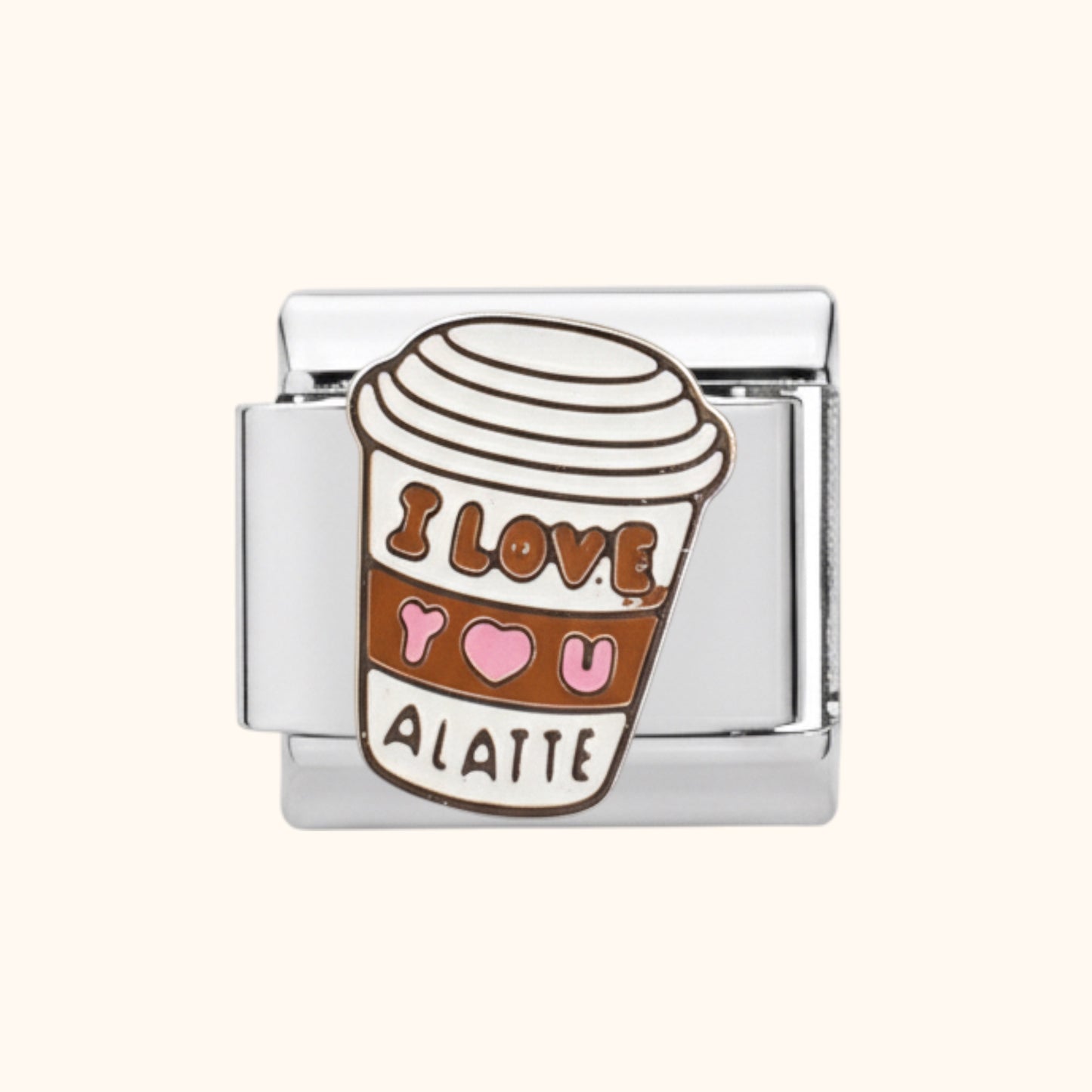 I Love You a Latte Charm - Silver