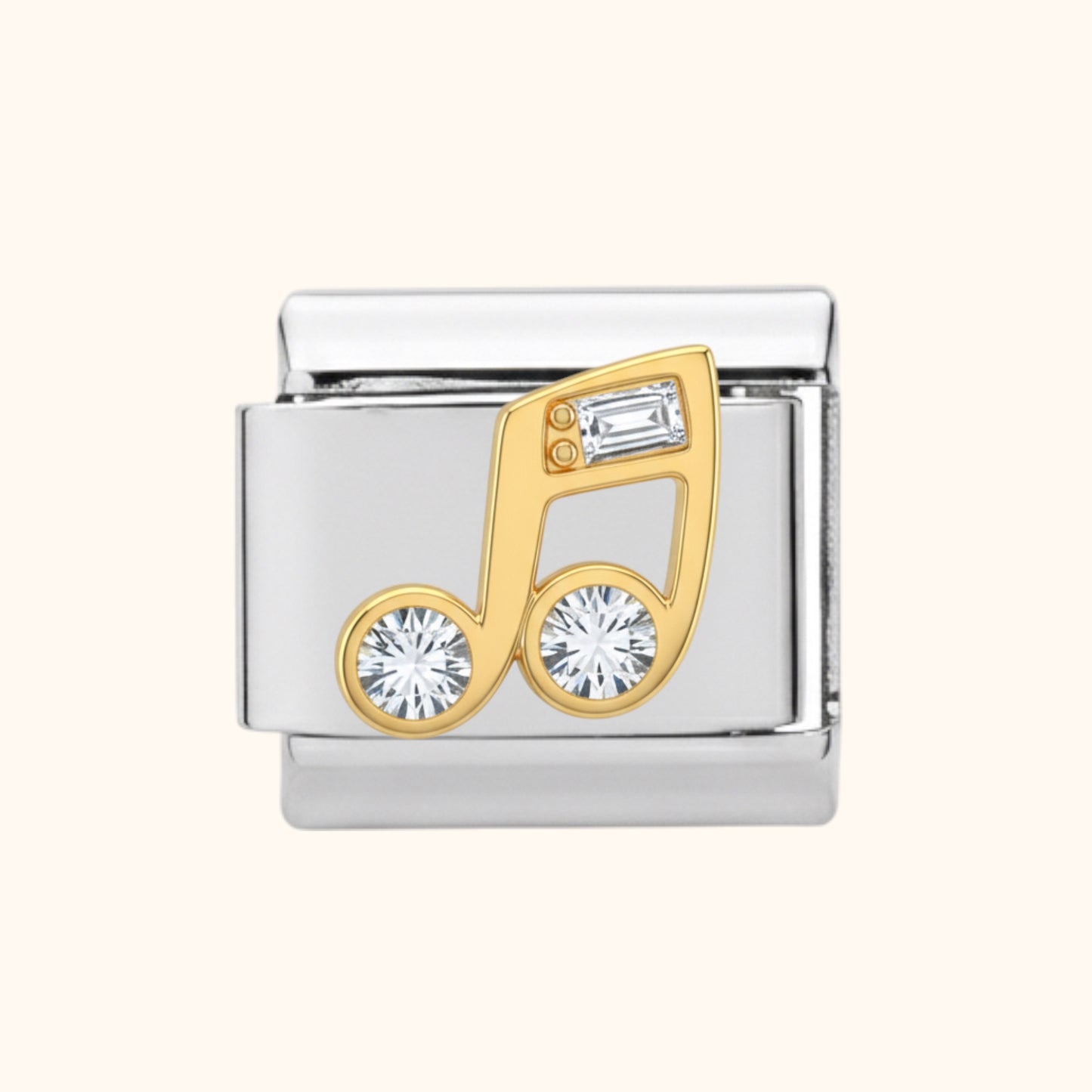 Music Note Charm - Silver