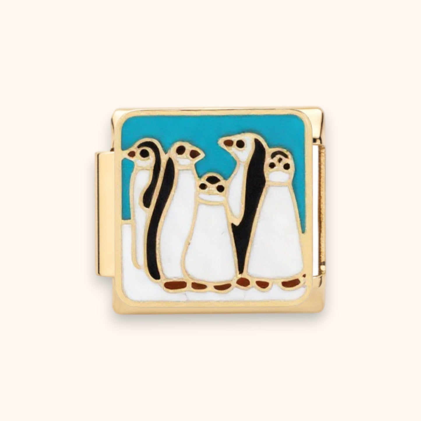 Penguin Family Charm – Gold