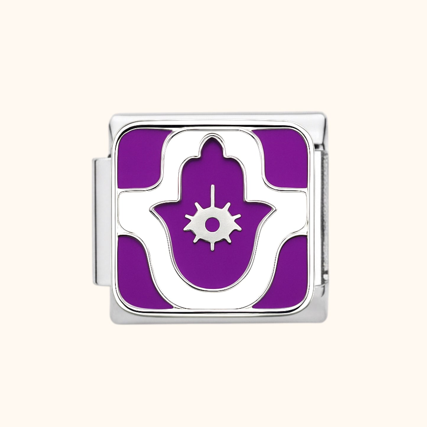 Purple Hasma Charm - Silver
