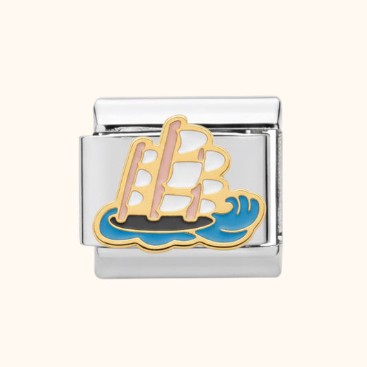 Sailing Ship Charm - Silver