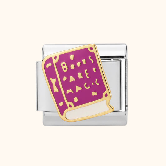 Books Are Magic Charm - Silver