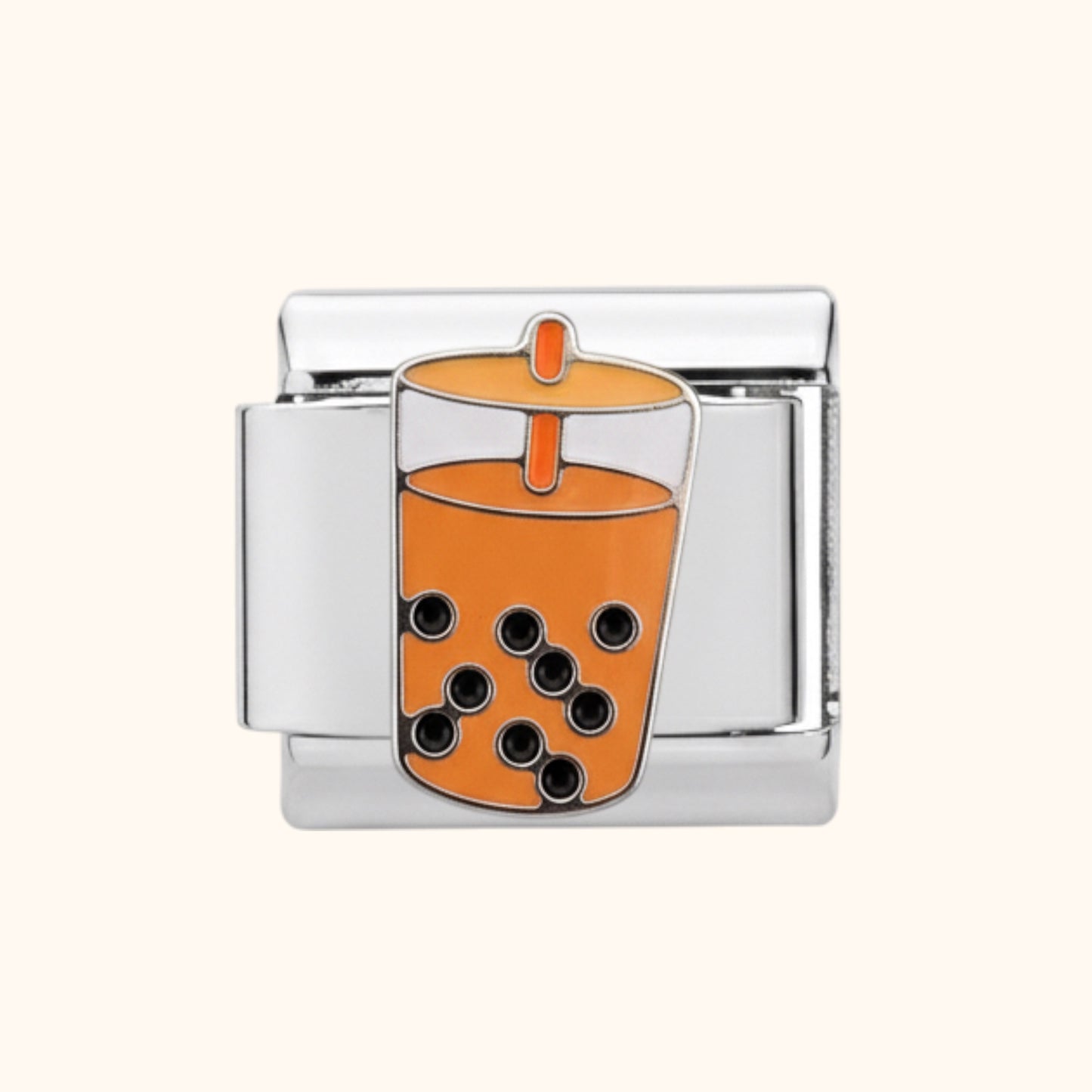 Bubble Tea Charm - Silver