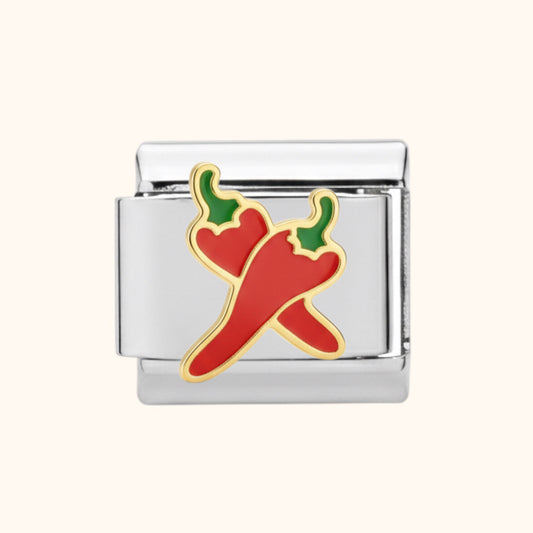 Chilli Peppers Charm - Silver