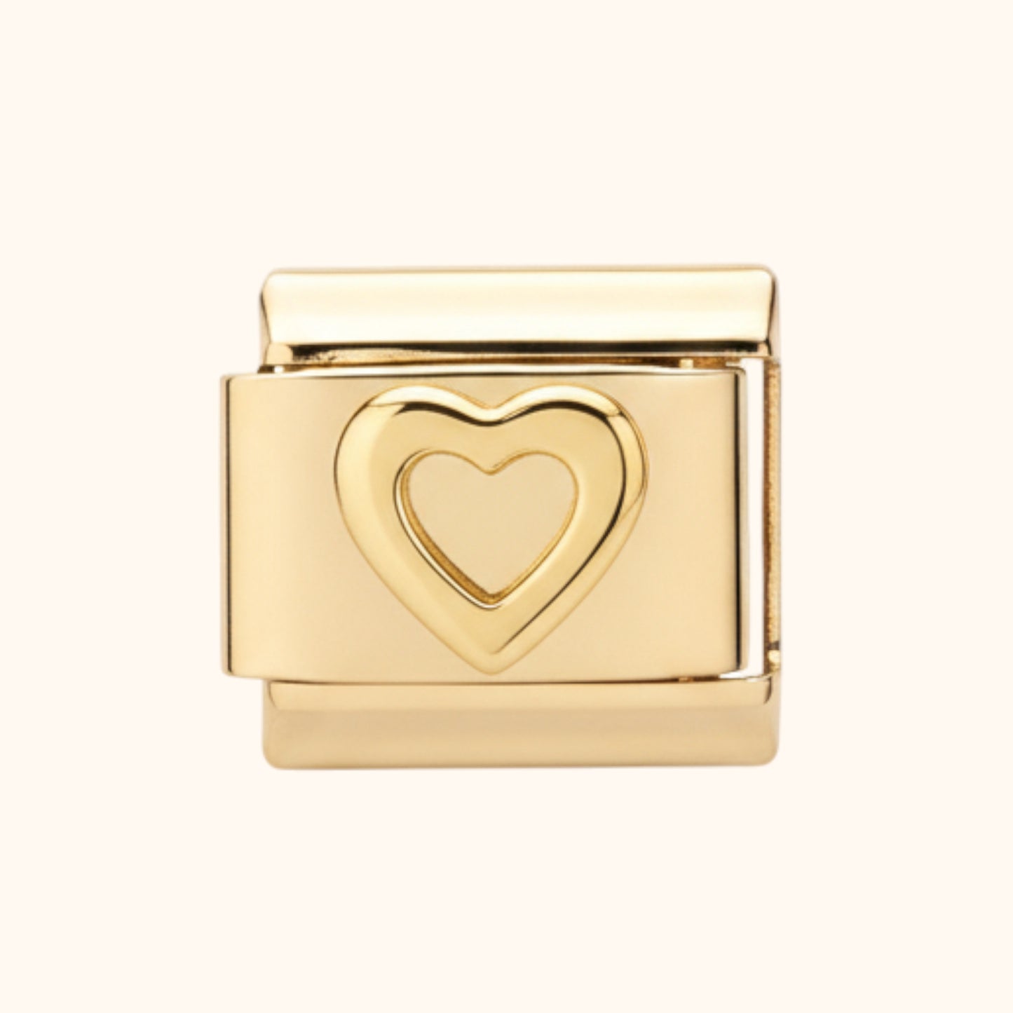Embossed Heart Charm - Gold