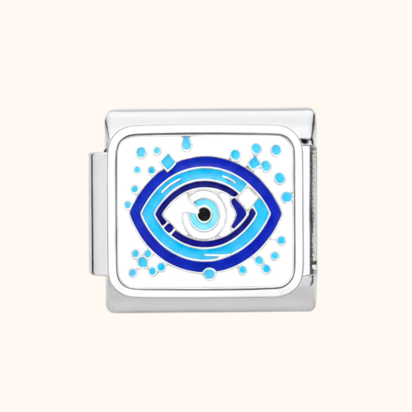 Evil Eye Picture Charm - Silver