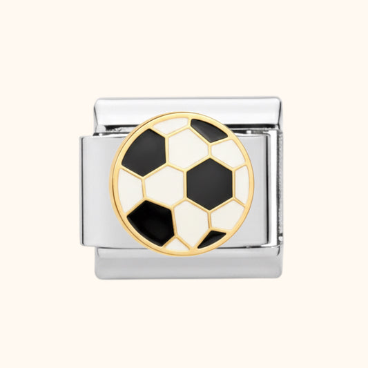 Football Charm - Silver