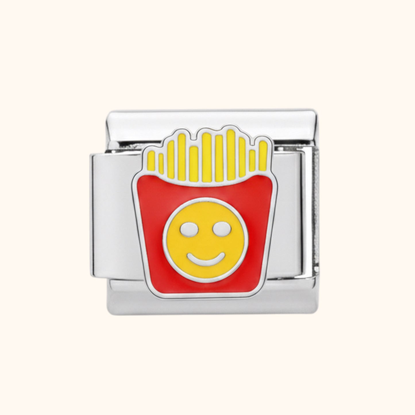 French Fries Charm - Silver