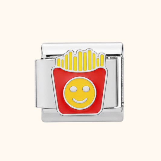 French Fries Charm - Silver