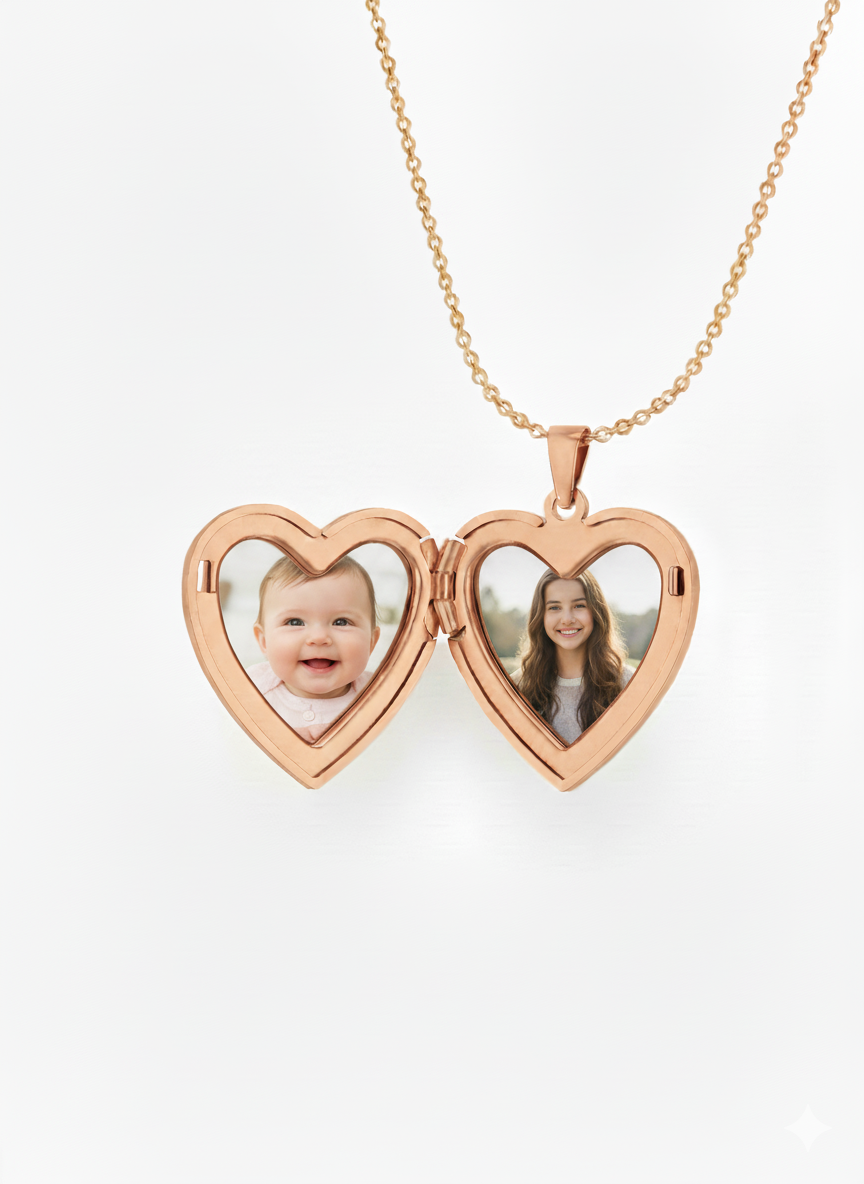 Heart Locket Necklace - Personalise with your own engraving