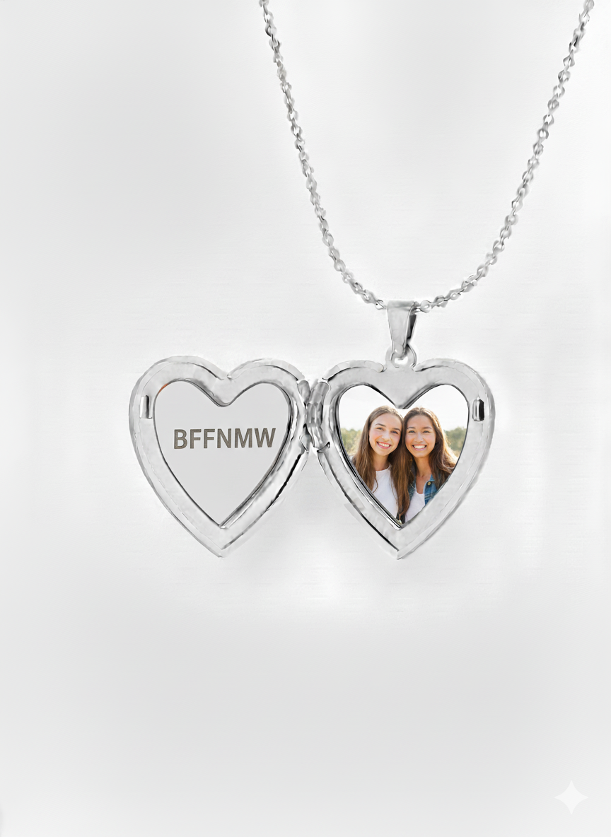 Heart Locket Necklace - Personalise with your own engraving