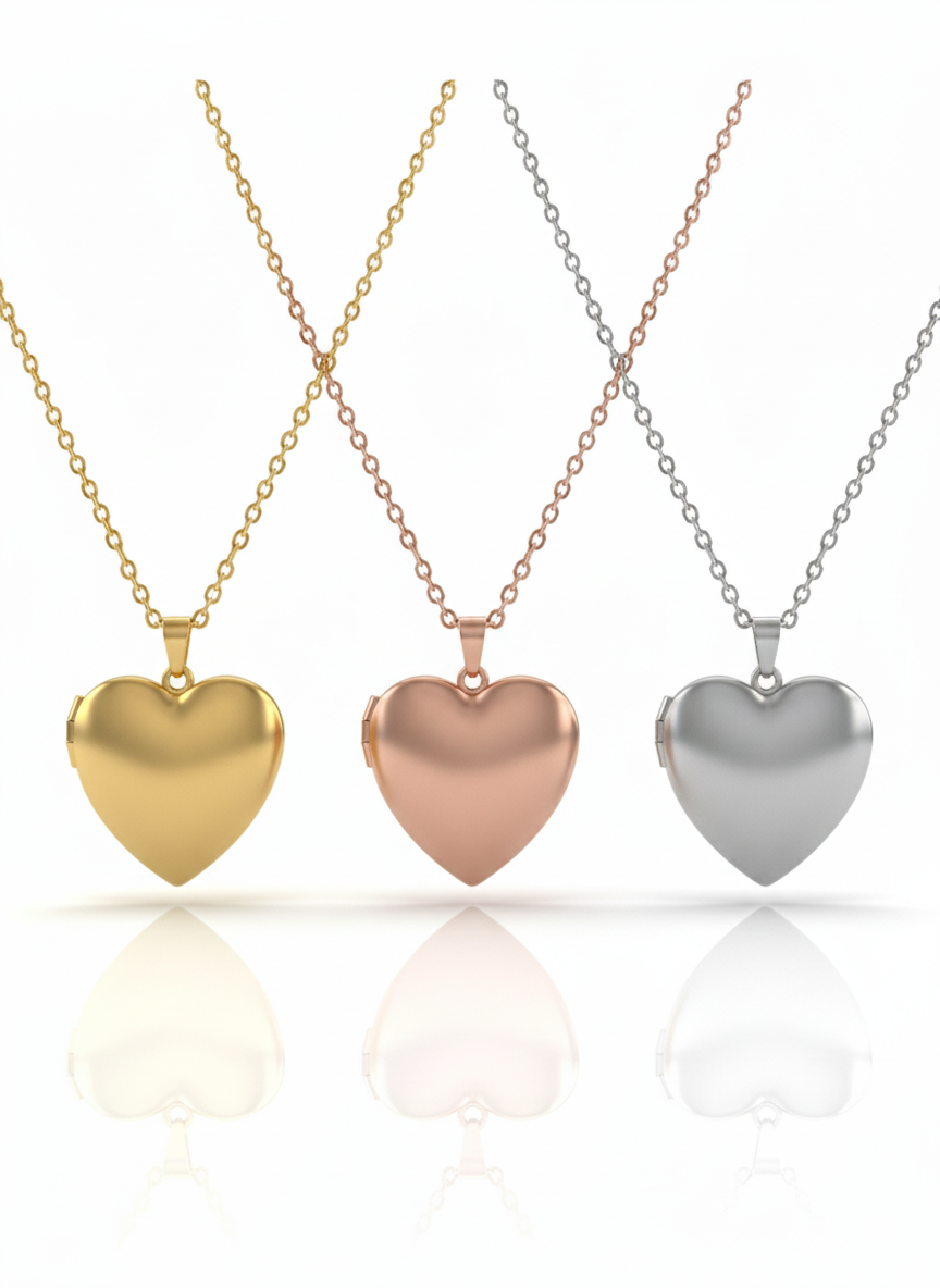 Heart Locket Necklace - Personalise with your own engraving