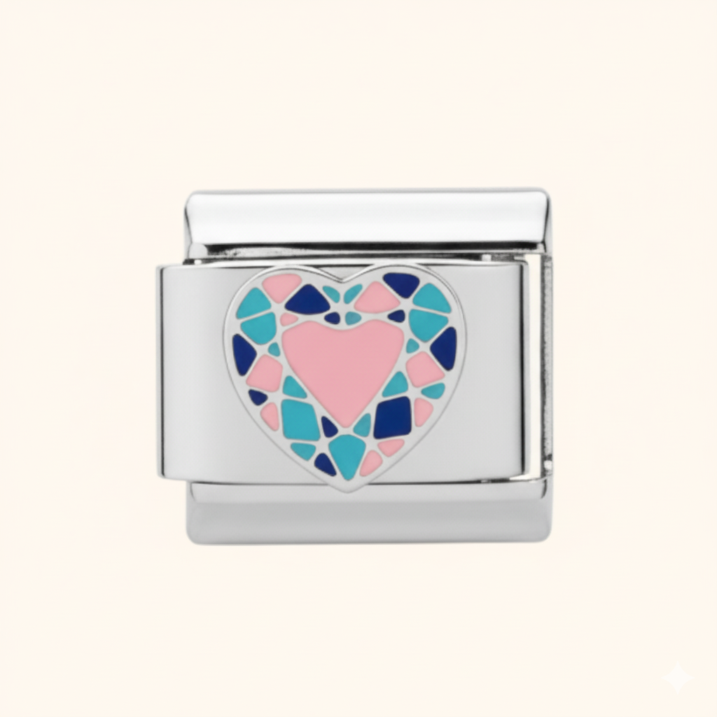 Mosaic Heart - Silver