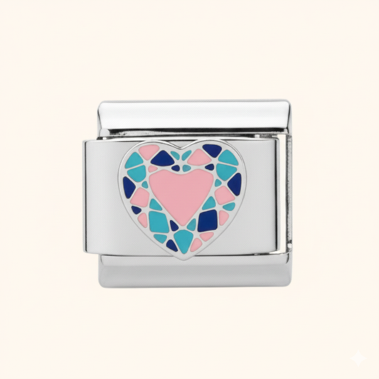 Mosaic Heart - Silver