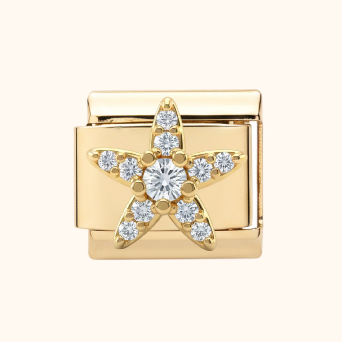 Crystal Star Charm – Gold