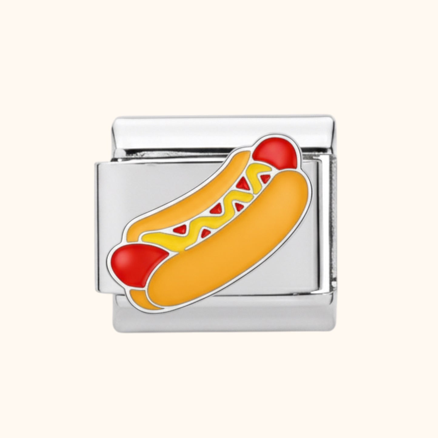 Hot Dog Charm - Silver