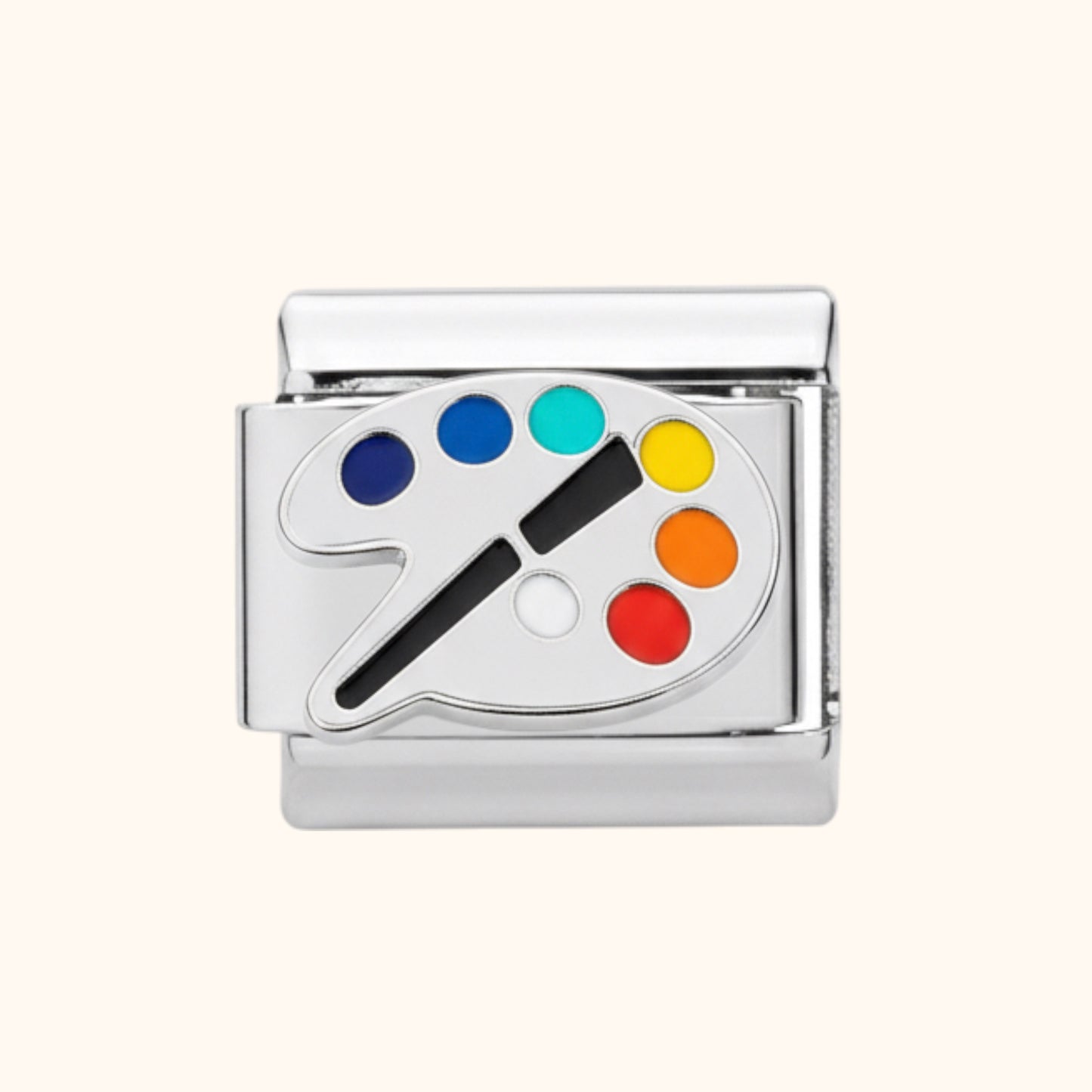 Paint Palette Charm - Silver