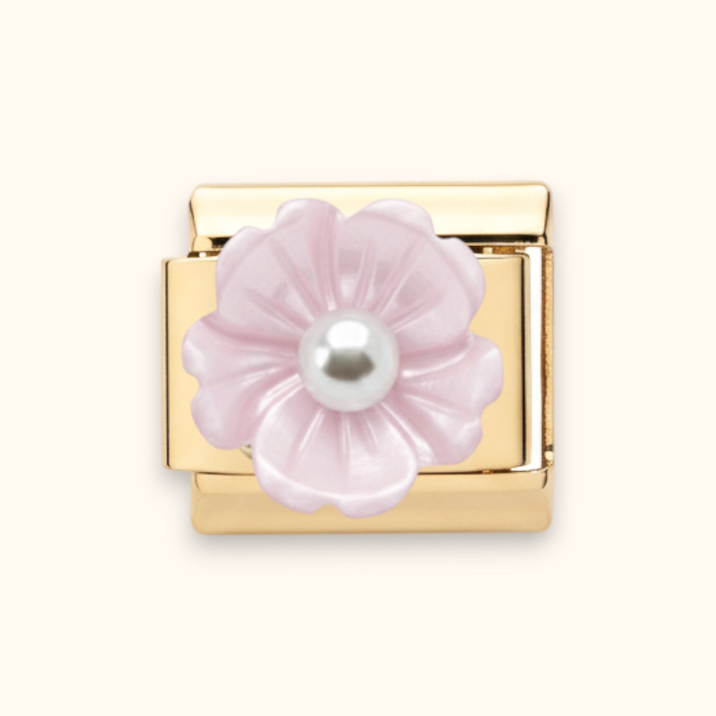 Pearl Blossom Charm - Pink/Gold