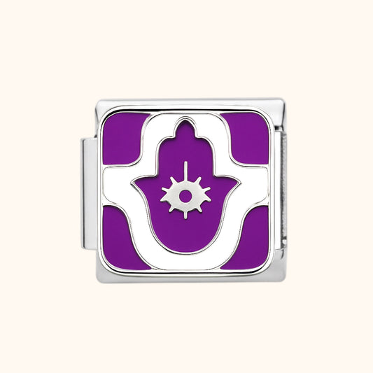 Purple Hasma Charm - Silver