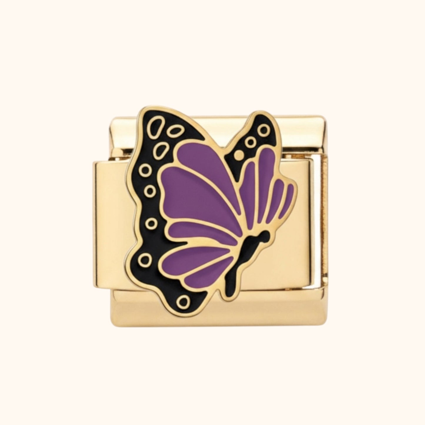 Purple Butterfly Charm – Gold