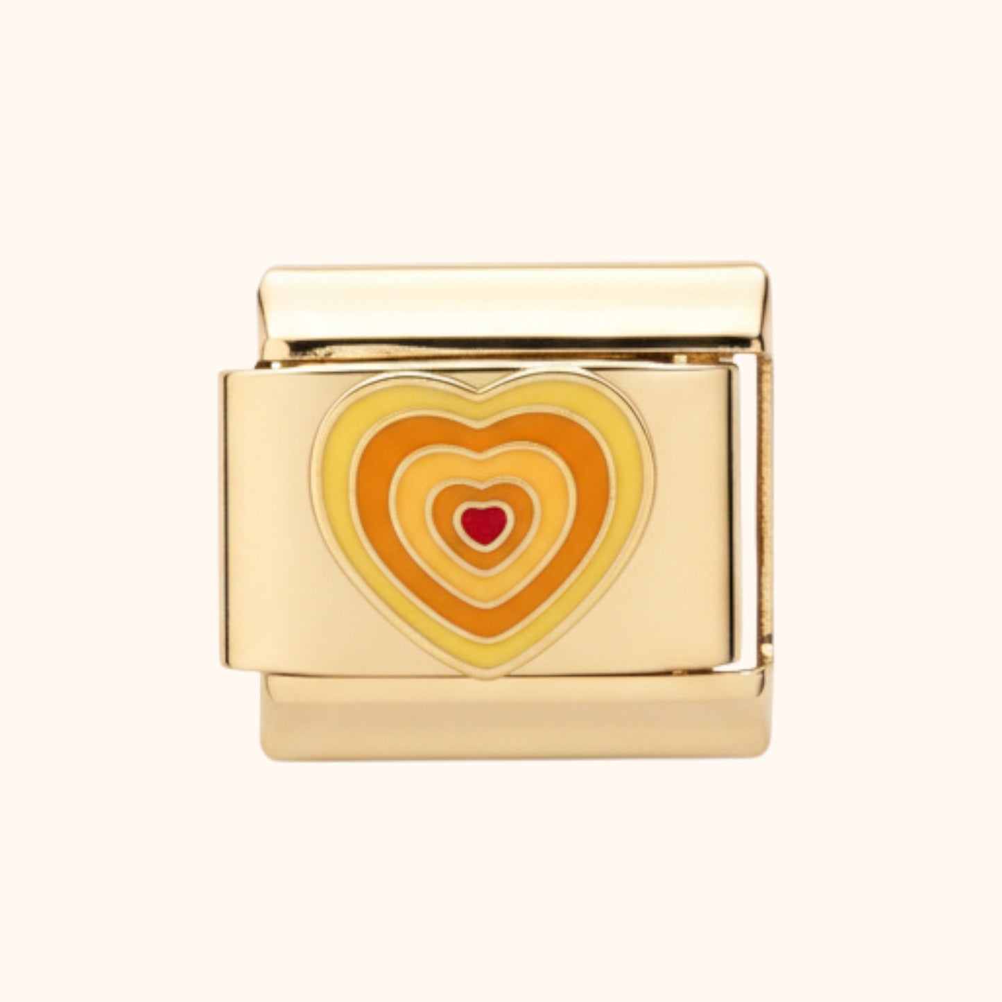 Sunburst Heart Charm (Gold)