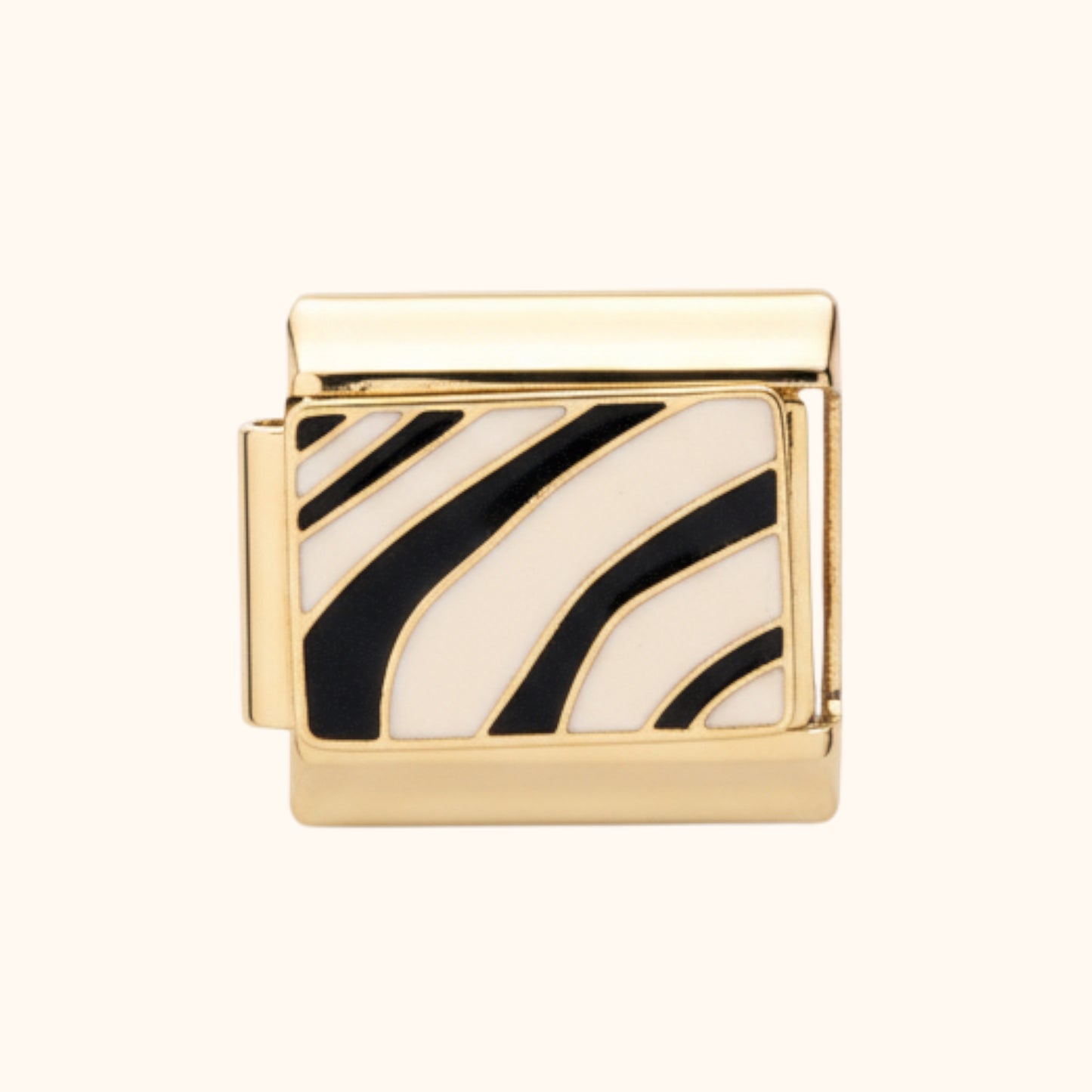 Zebra Print Charm – Gold